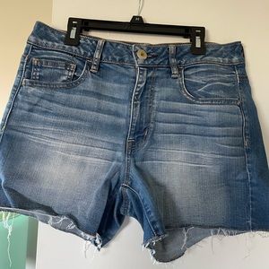 American Eagle Hi-Rise Shortie Denim Shorts